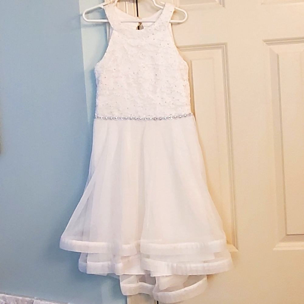 Girls White Dress Size 6X